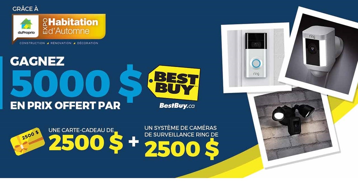 Gagnez plus de 5,000 en prix avec Best Buy Quebec Rabais Gratuits