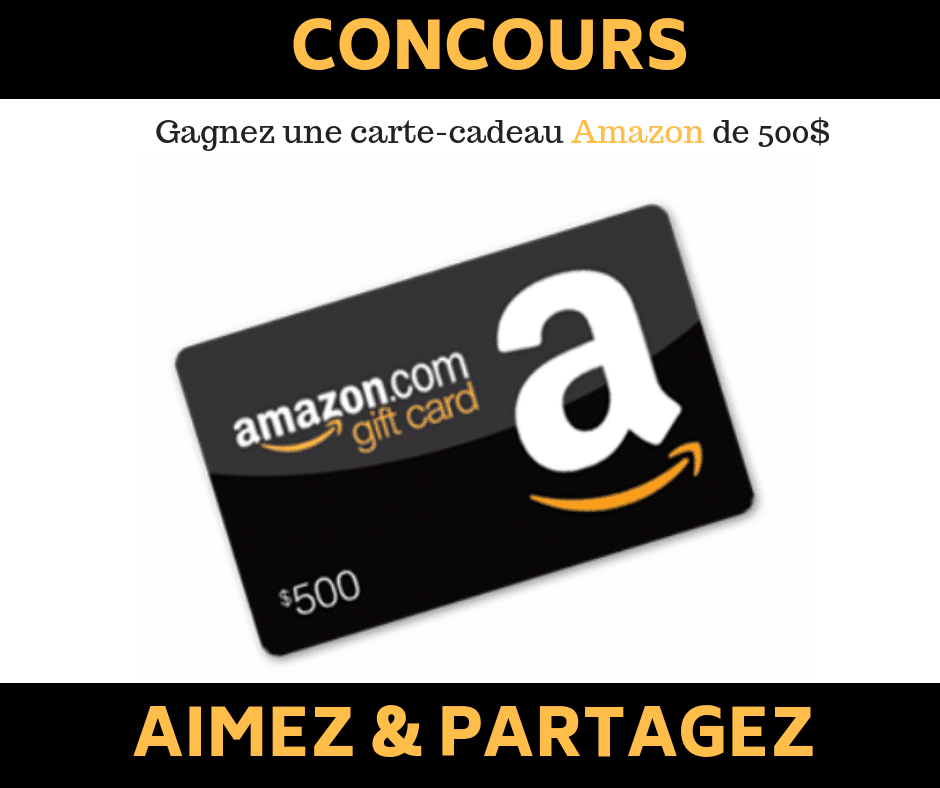 Gratuit Votre Cartecadeau Amazon de 500 Quebec Rabais Gratuits