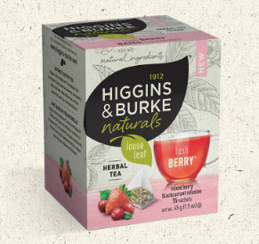 Echantillon gratuit du thé Higgings Burke!
