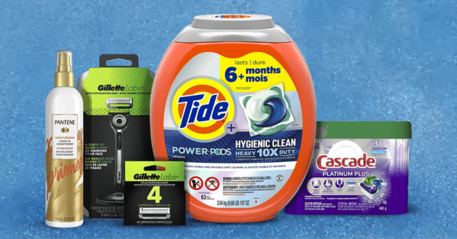 Gagnez 1 an de produits Tide, Cascade, Pantene et Gillette + 1 panier cadeau P&G !