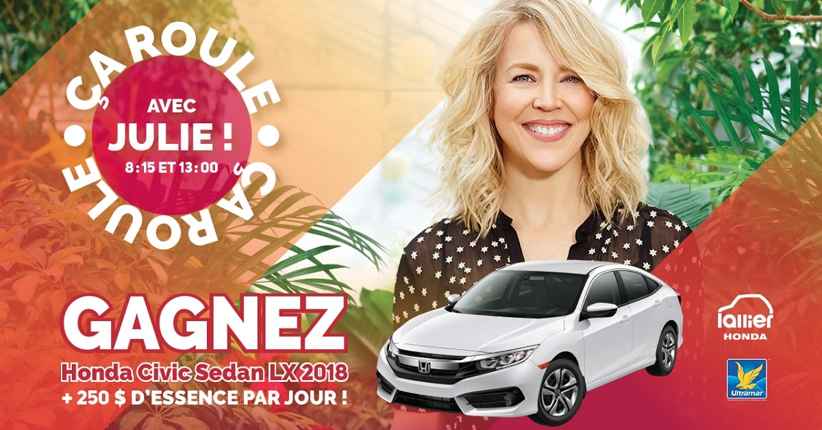 Deux Honda Civic Sedan LX 2018 et 250 $ d’essence chez Ultramar à remporter !