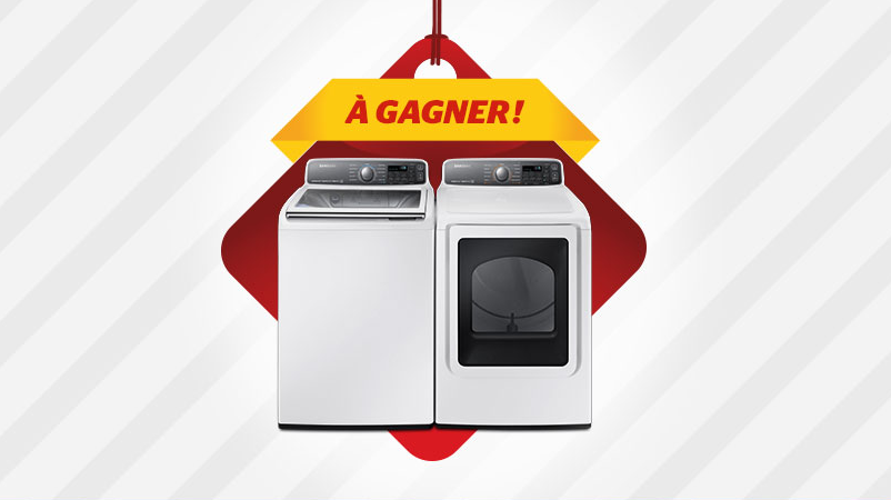 Un ensemble laveuse/sécheuse Samsung de 2300$ à remporter !!!