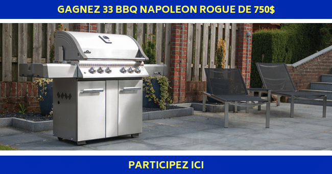 Un barbecue Napoleon Rogue de 750$ à  remporter !