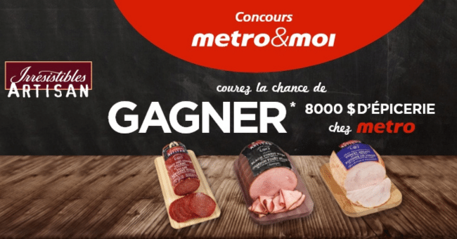 Gagnez 8000$ d’épicerie chez Metro
