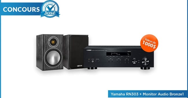 En jeu :un récepteur stéréo Yamaha + haut-parleurs Monitor Audio de 1000$!