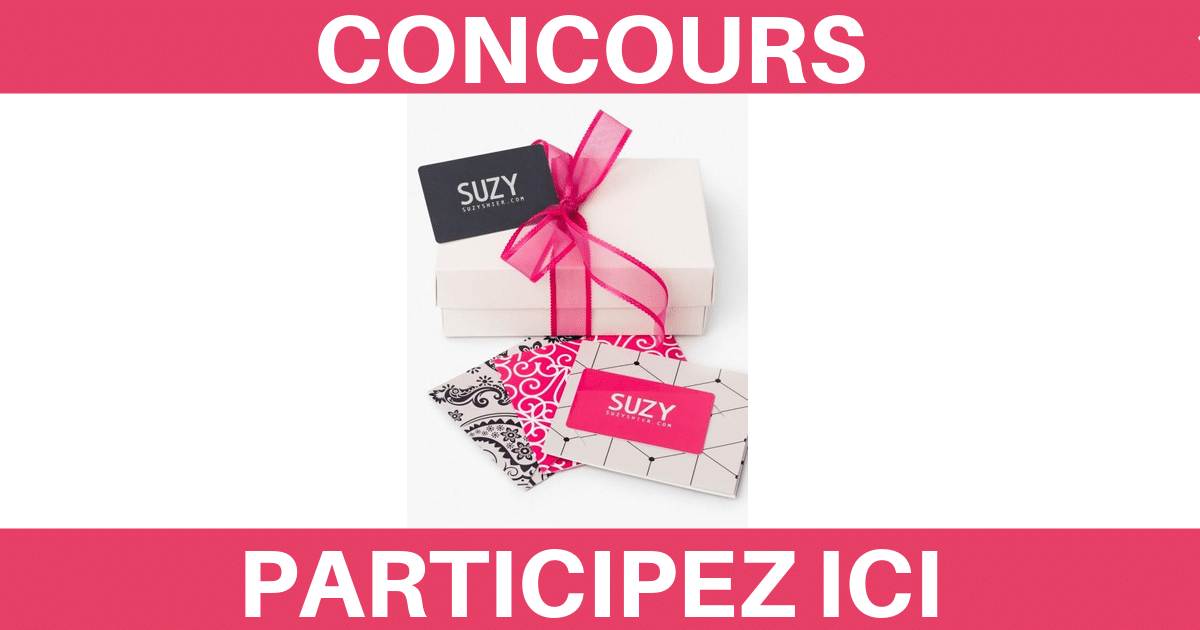 Une carte-cadeau Suzy Shier de 250$ à gagner