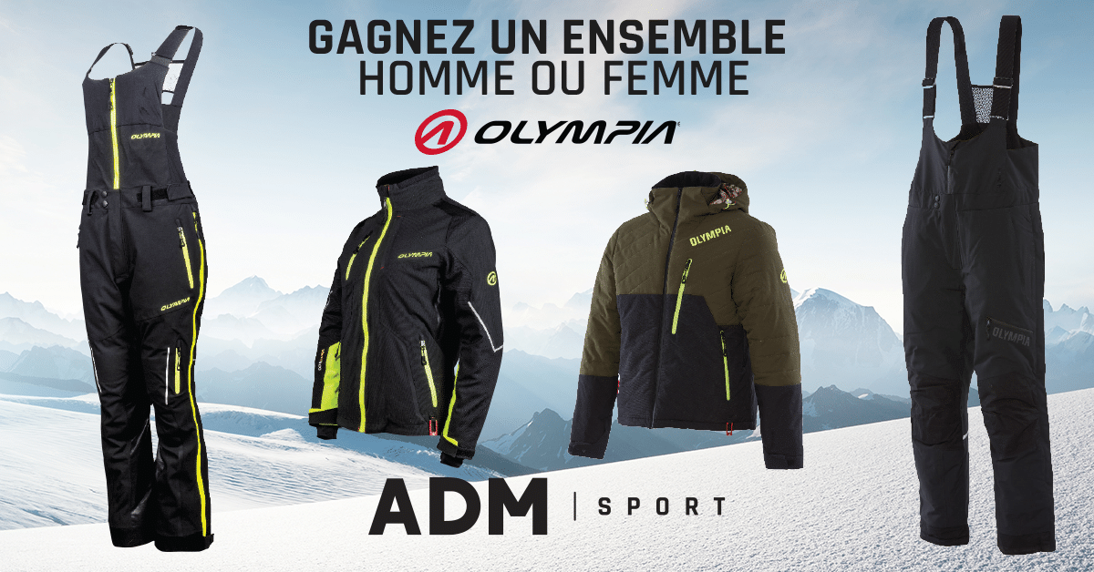 A gagner : deux ensembles Olympia pour homme ou femme (750$) !