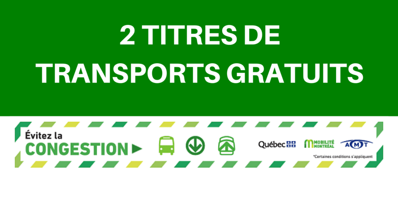 2 titres de transports GRATUITS !!!