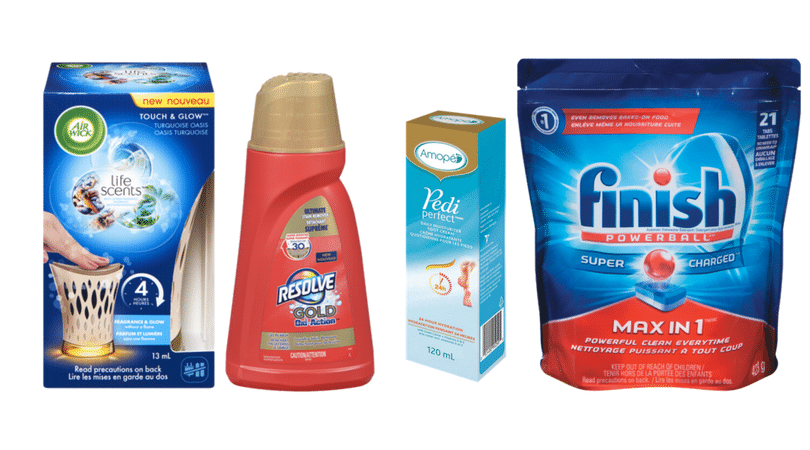 Des produits Finish, Air Wick, Resolve et Durex GRATUITS !