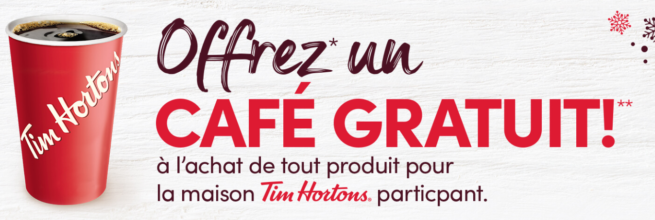 Café Tim Hortons GRATUIT