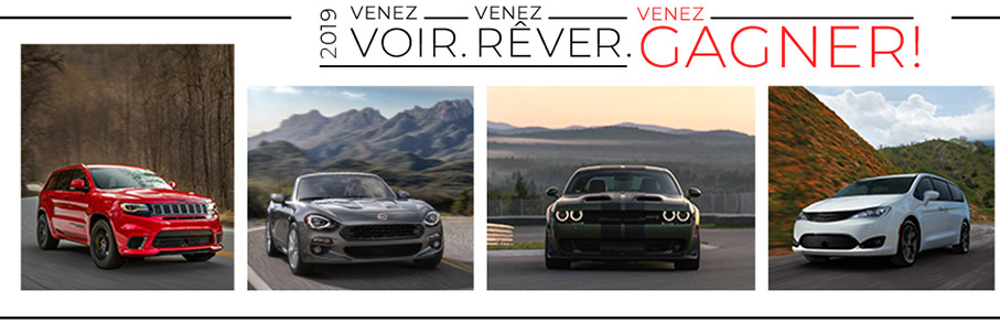 Remportez un véhicule Chrysler, Dodge, Jeep, Ram ou FIAT !