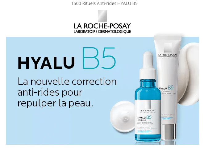 Échantillons GRATUITS du sérum Hyalu B5 de La Roche Posay !