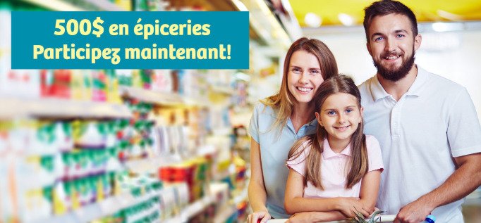 Gagner jusqu'à 500 $ des épiceries !