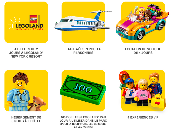 Un voyage à LEGOLAND New York Resort de 8305$ à remporter
