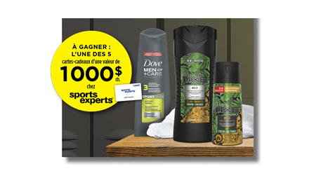 5 cartes-cadeaux Sports Experts de 1000$!