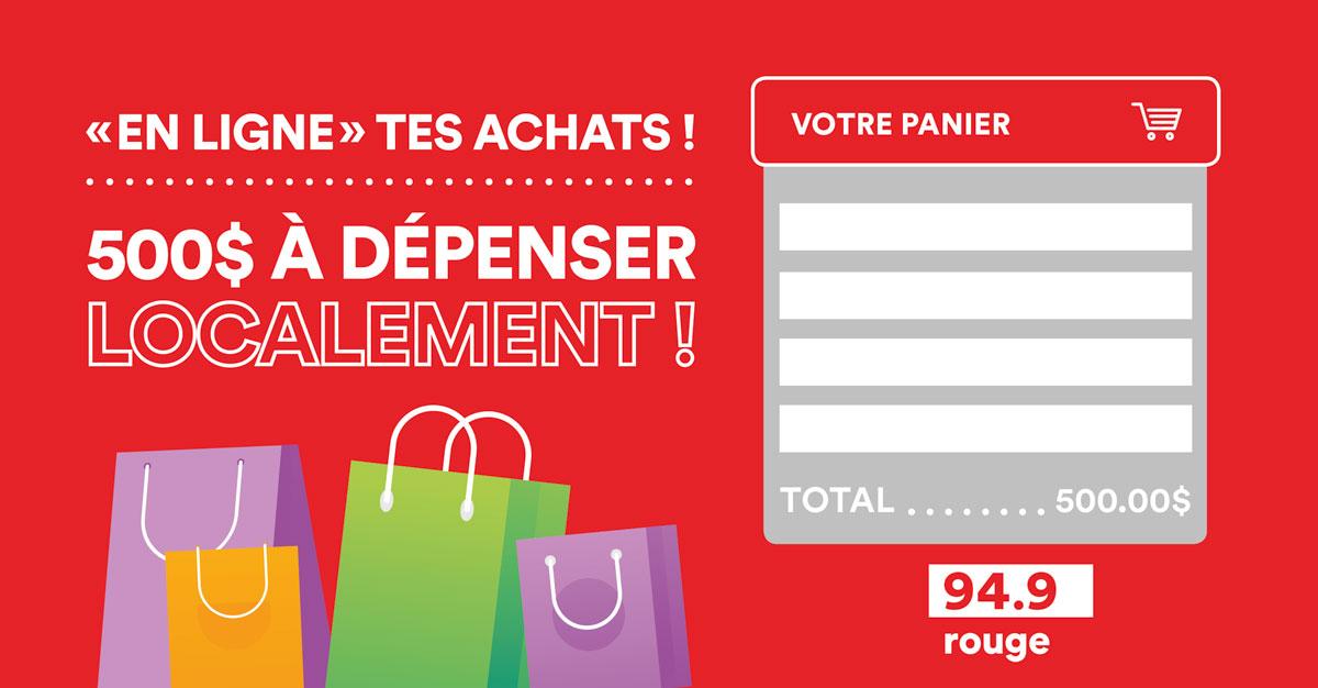 Gagnez 500$ à dépenser dans l’entreprise locale de votre choix !