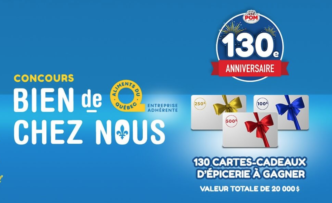 130 cartes-cadeaux épicerie à remporter !