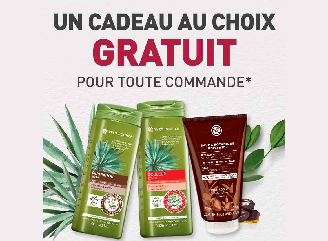 Cadeaux gratuits offerts par Yves Rocher !