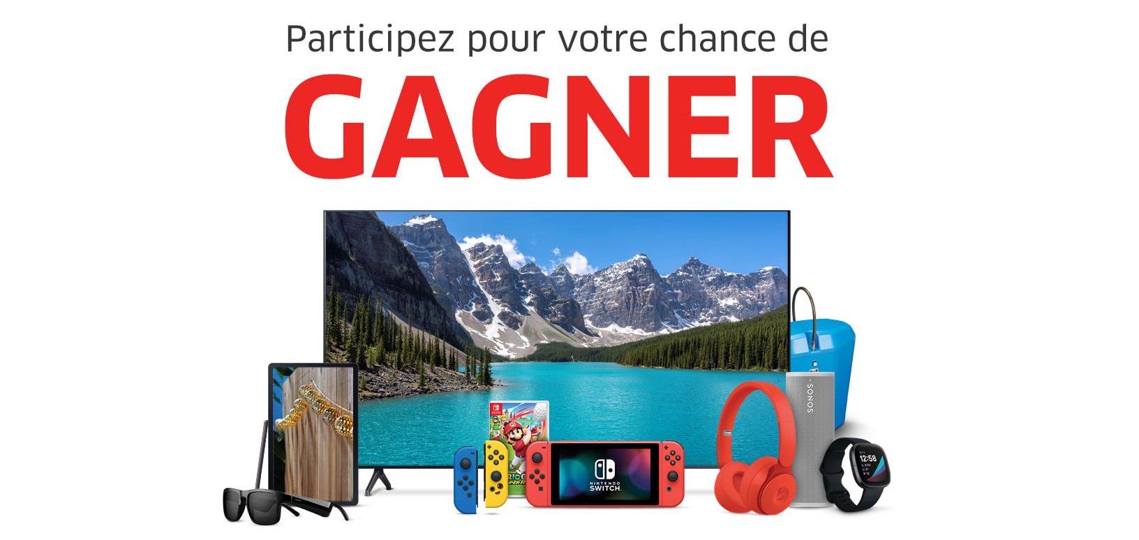 TV Samsung UHD 4K Crystal 65 po, 1 tablette tactile Tab S6 Lite et plus à gagner !