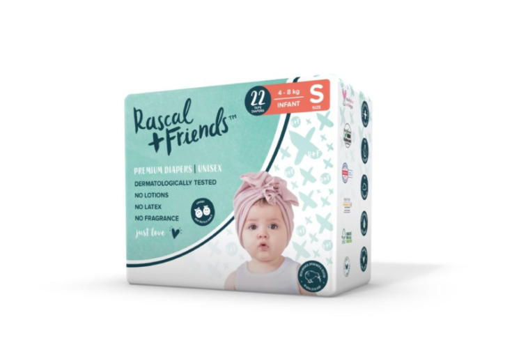 Obtenez des échantillons gratuits des couches pour bébé Rascal + Friends !