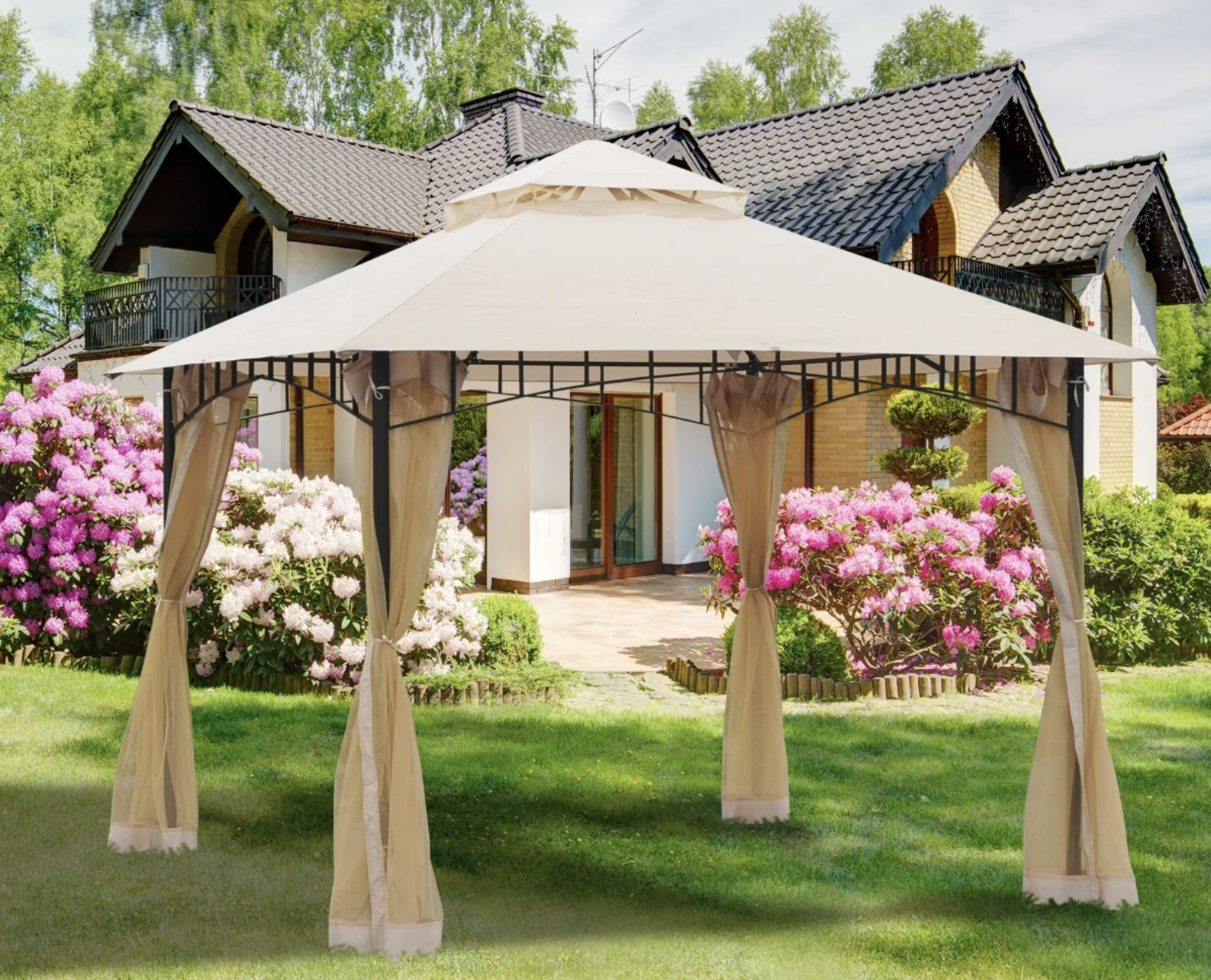 Gagnez un Gazébo d’extérieur en acier Aossom !