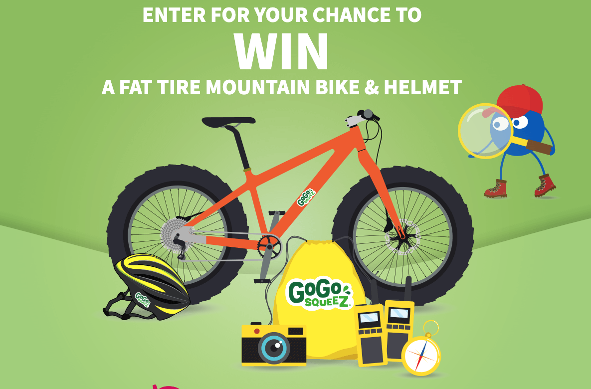 26 prix GoGo squeeZ : vélo, appareils photo Polaroid et encore plus à gagner!
