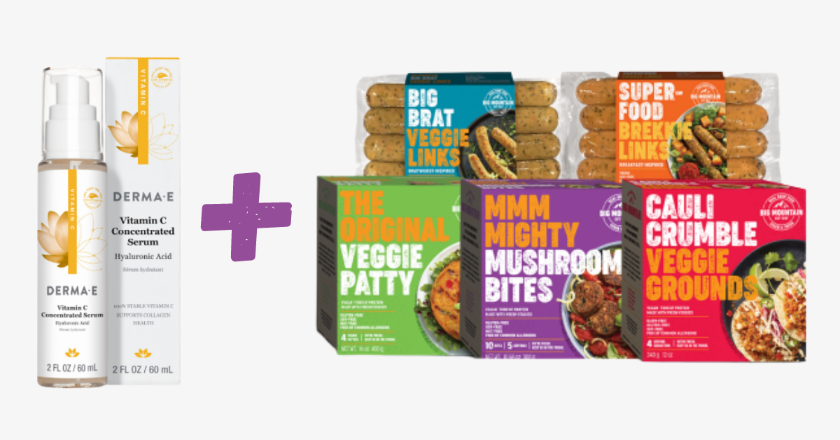 Obtenez gratuitement les viandes végétales Big Mountain Foods + Sérum Derma E !