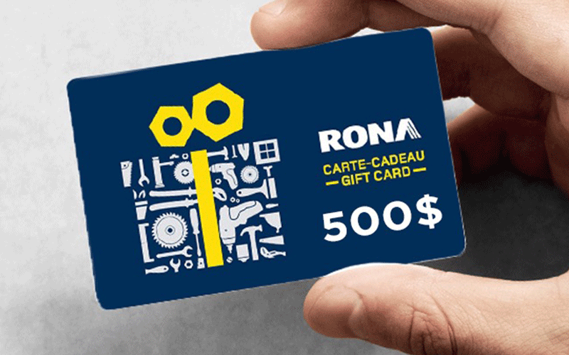Gagnez une carte cadeau Rona de 500$ !