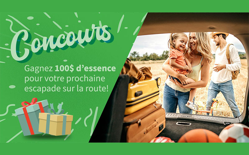 Cartes cadeaux Essence de 100$ à gagner !