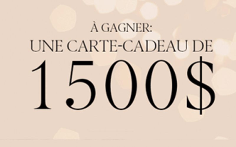 A gagner : une carte-cadeau de 1500$, des Échantillons Gratuits et des Coupons Rabais !