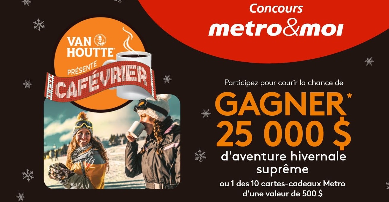 Remportez 10 cartes cadeaux Metro de 500$ + 1 forfait vacances de 25 000$ !