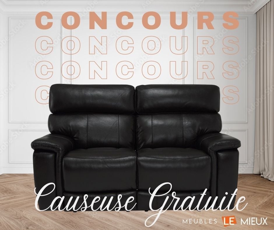 Gagnez une causeuse en cuir inclinable et motorisée Palliser de 4099$ !
