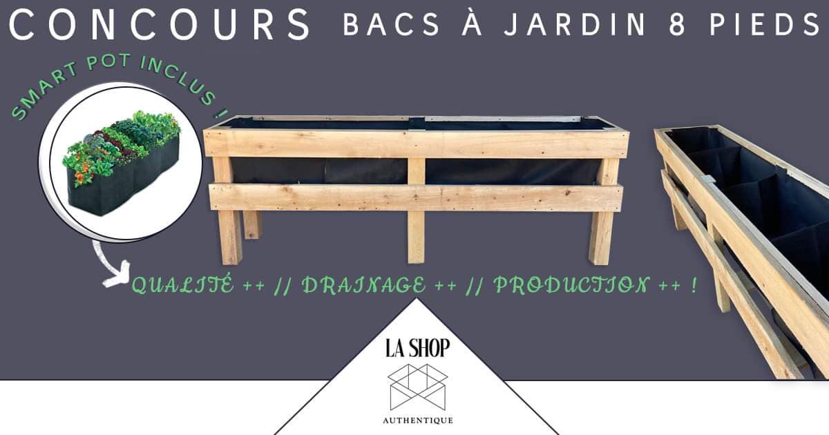 Un bac à jardin avec smart pot de 8 pieds à gagner !