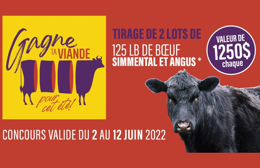 125 LB de bœuf Simmental et Angus à gagner !