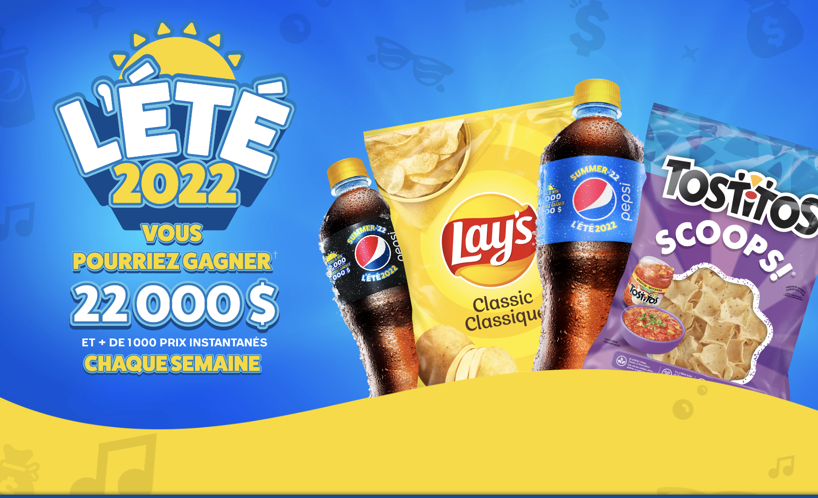 Gagnez 24 000 cartes PFK, SkipTheDishes et Harvey’s + 30 000 produits gratuits Pepsi, Lay’s et Tostitos !