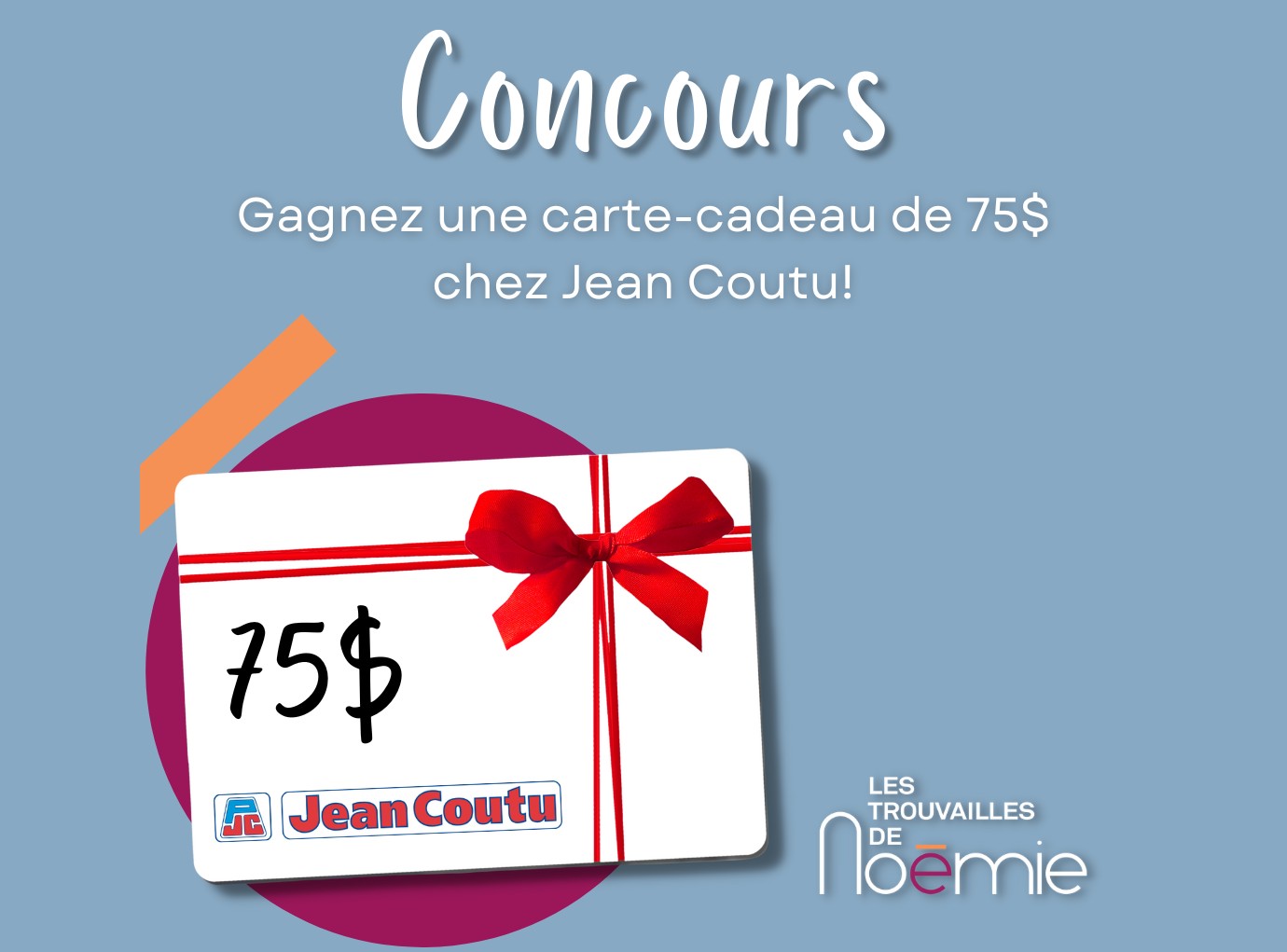 Gagnez une carte-cadeau de 75$ chez Jean Coutu !