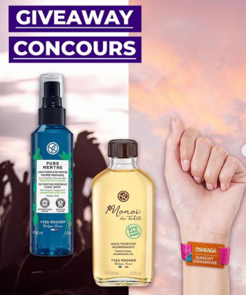 A gagner :un lot de produits Yves Rocher + 2 billets pour Osheaga (550$) !