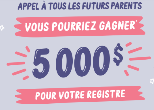 Une carte cadeau Babies R Us de 5000$ à gagner !