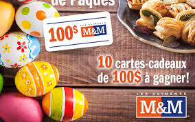 Tentez de gagner l'une des 10 cartes cadeaux Les Aliments M&amp;M de 100$ chacune