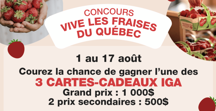 Gagnez l'une des 3 cartes cadeaux IGA de 500$ à 1000$ !