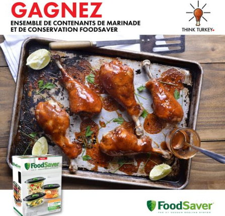 A gagner :3 ensembles de contenants de marinade et de conservation Food Saver !