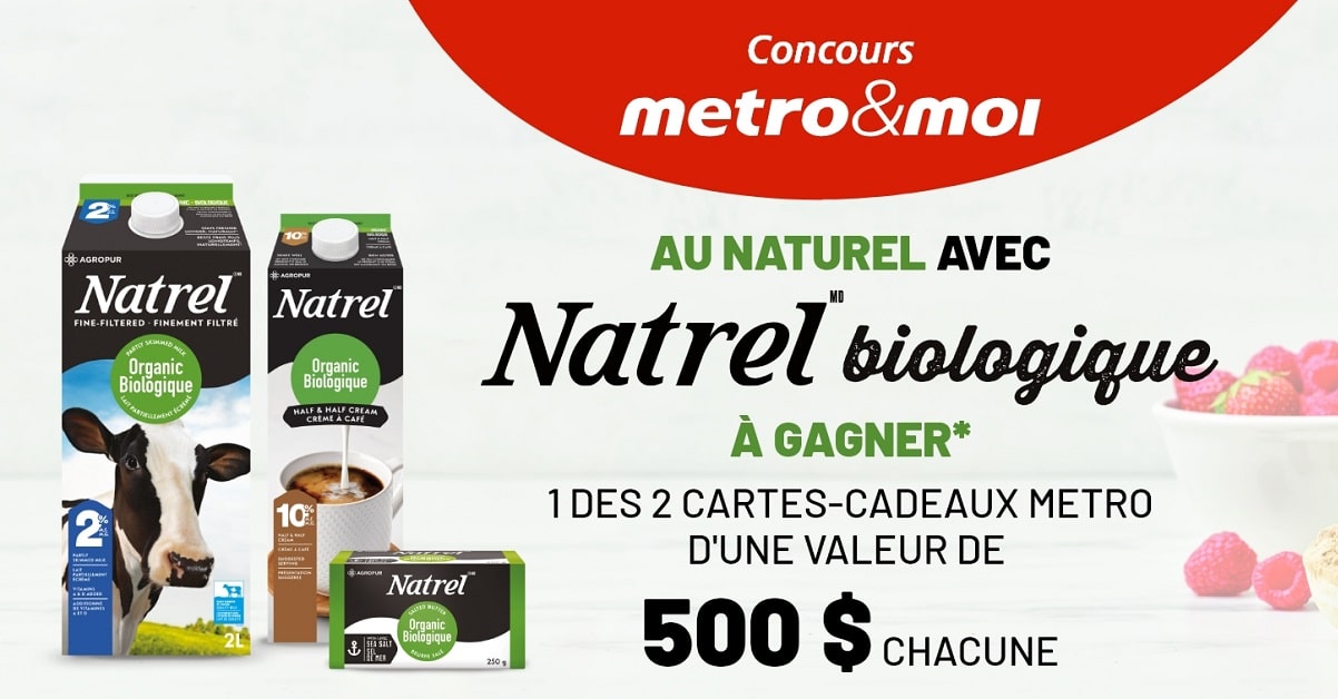 Gagnez deux cartes cadeaux épicerie Metro de 500$ !