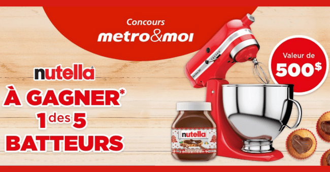 Gagnez l'un des 5 batteurs de 500$ chez Metro !
