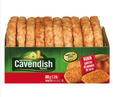 Obtenez des échantillons gratuits des Galettes de pommes de terre Les Fermes Cavendish