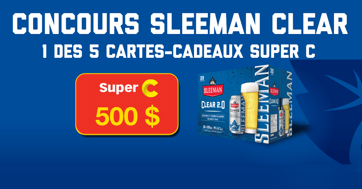 Gagnez 5 cartes cadeaux épicerie de Super C de 500$ chacune !