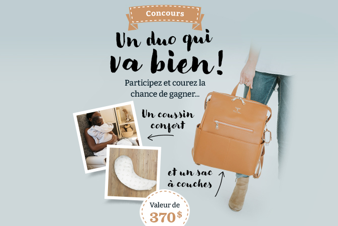 Gagnez un sac à couches Mini Totem + un coussin confort Maovic de 370$ !