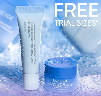 Obtenez des échantillons gratuits de luxe de la crème hydratante et du masque de nuit hydratant LANEIGE !