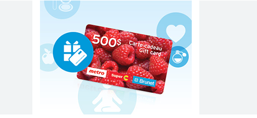 Tenter de gagner 1 des 3 cartes cadeaux épicerie Metro de 500$ !