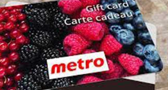 Une carte cadeau épicerie Metro de 250 dollars à remporter !