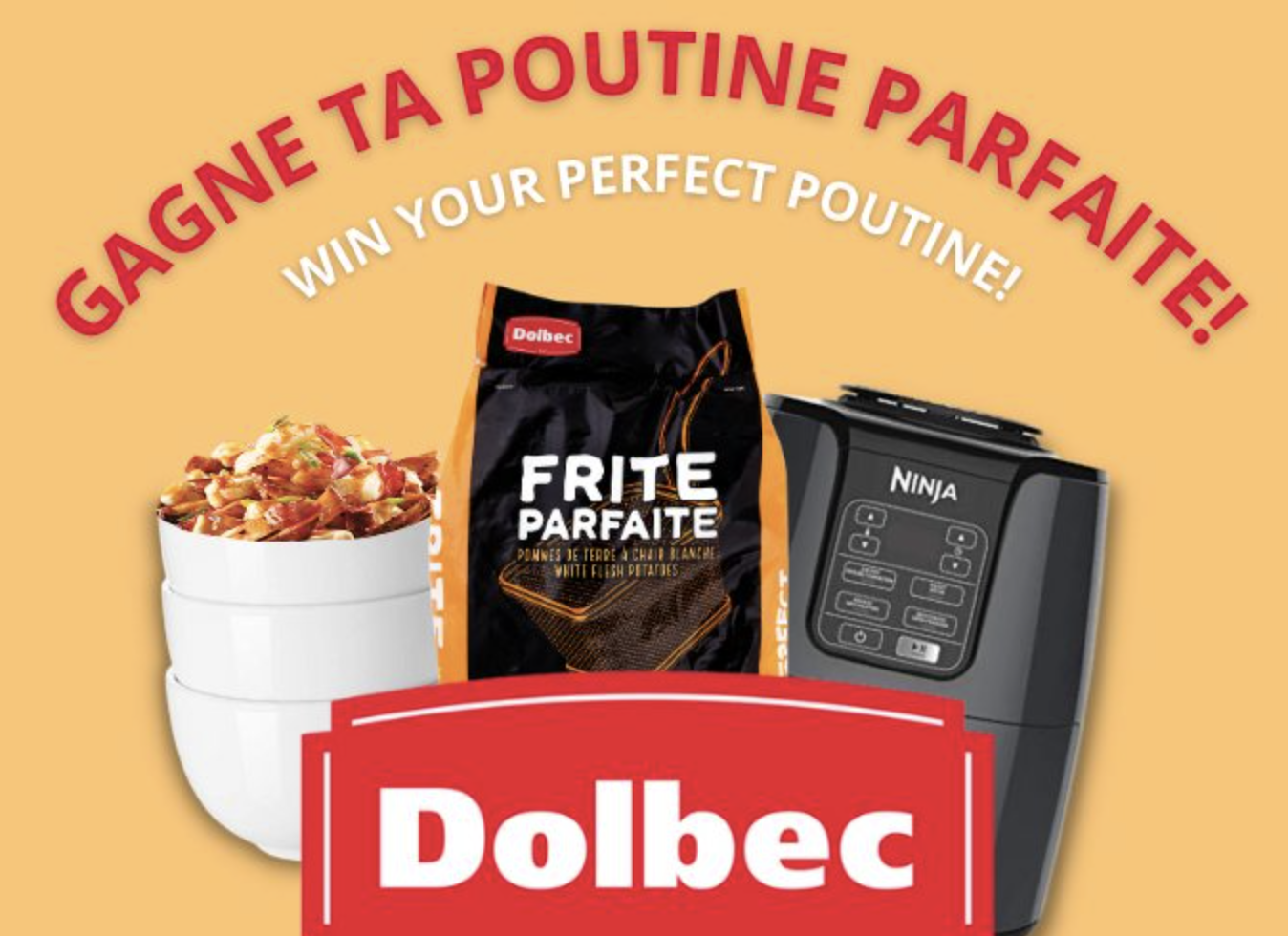 Gagnez une friteuse à air et des bols et un sac de patates Frite Parfaite !